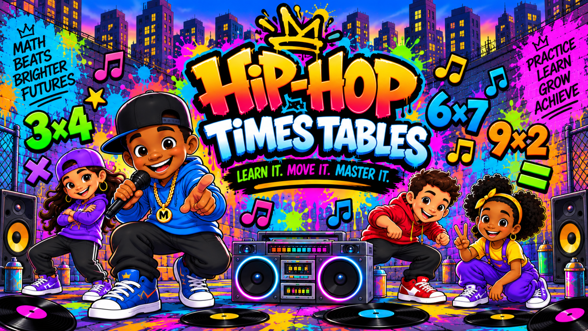 Hip Hop Times Table poster